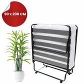 Troonz® Luxe Logeerbed Morena 90x200 cm – Eenpersoons Opklapbed - incl. Luxe Matras - Vouwbed