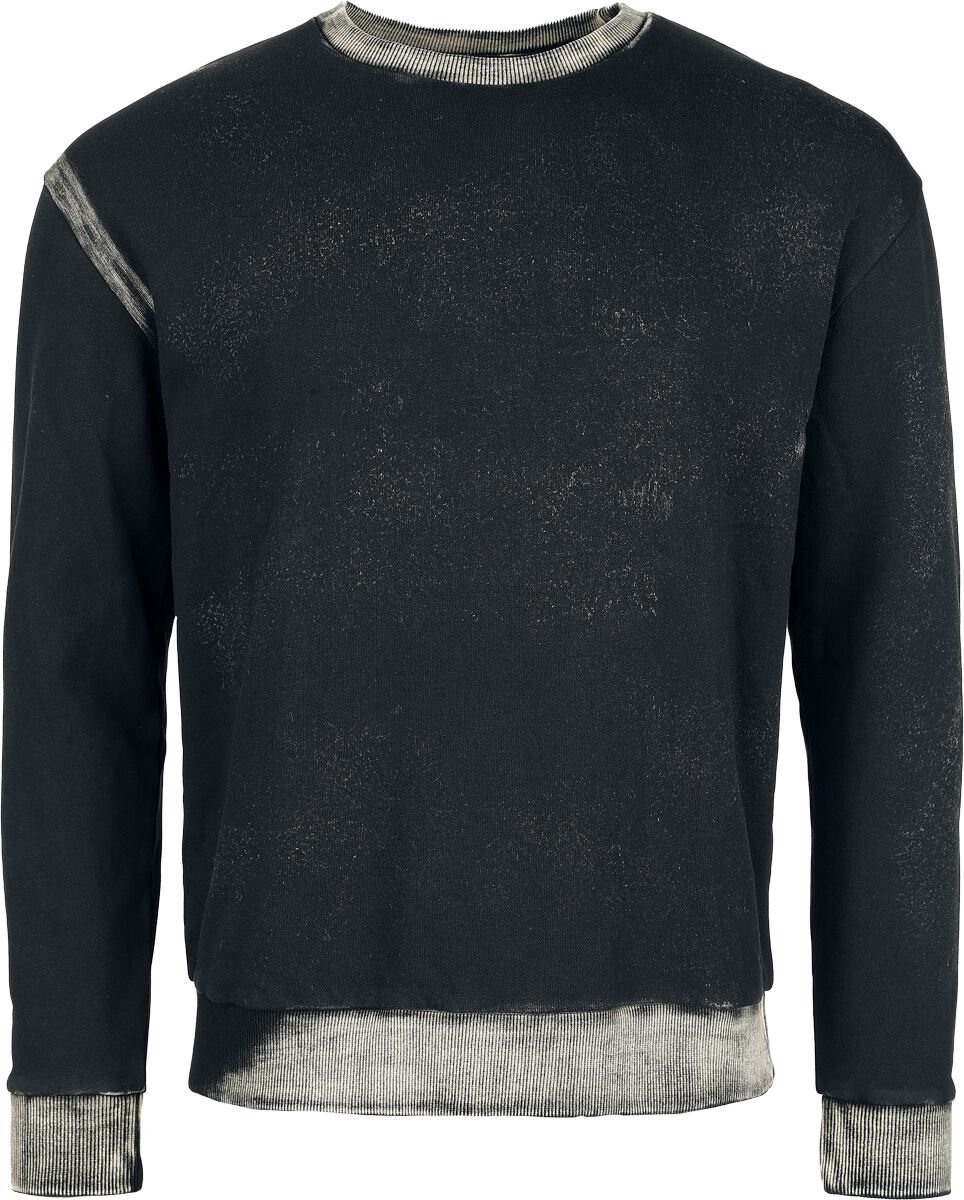 Black Premium by EMP Zwarte sweater met custom wash - Heren - M