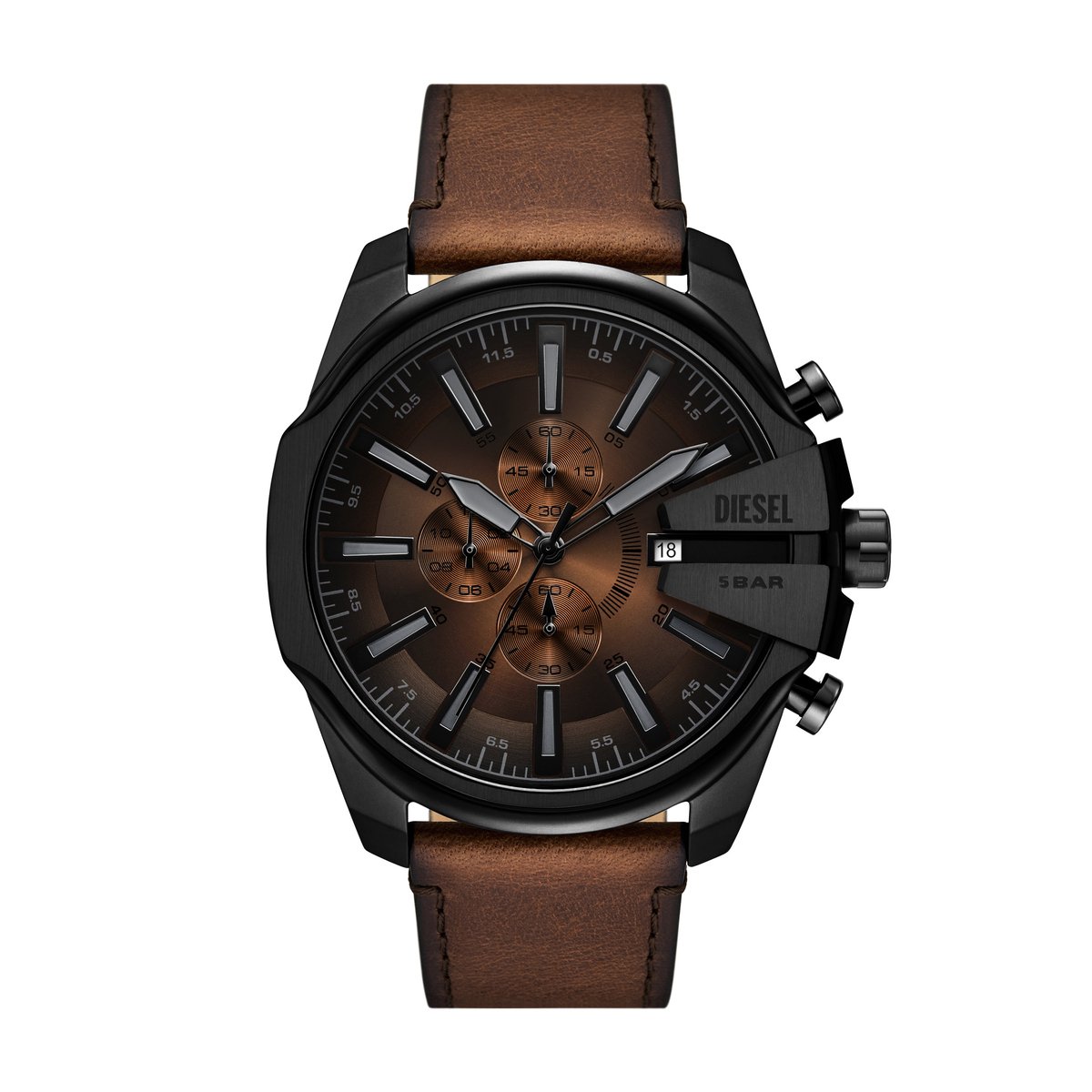 Diesel MEGA CHIEF SLIM Heren Horloge 48 cm - Zwart