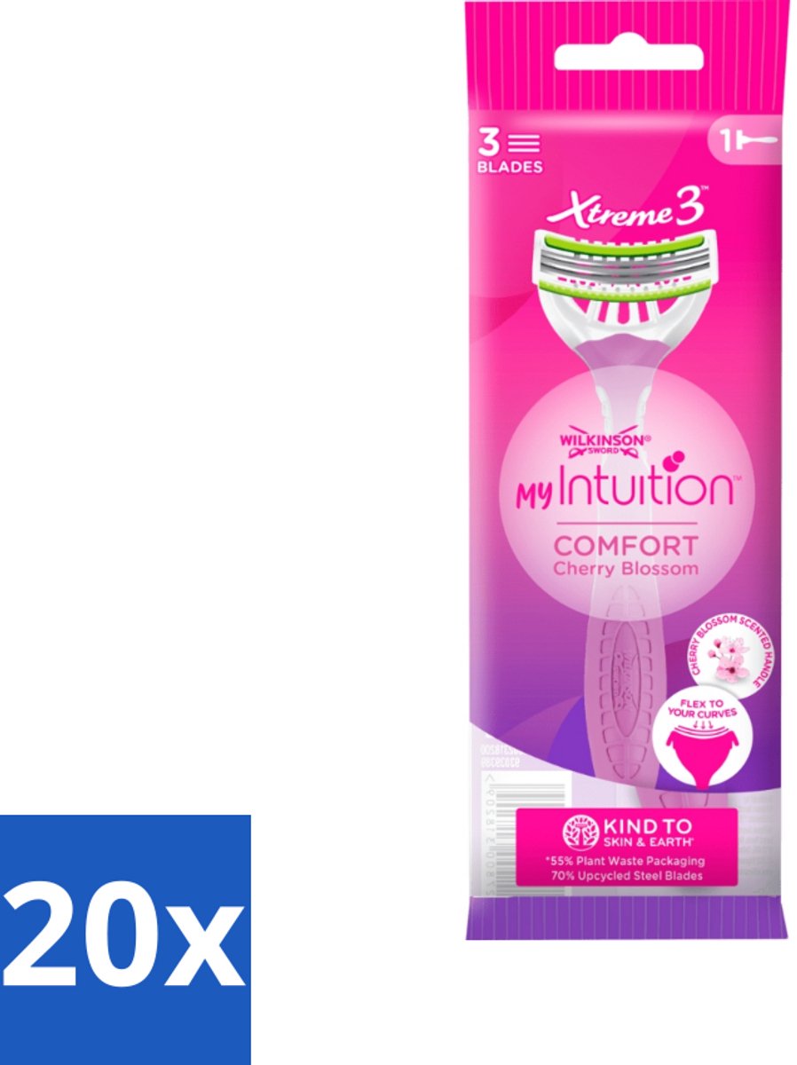 Wilkinson - Wegwerpscheermesjes - Xtreme 3 Beauty - Comfortabel - 1 scheermesje - Bulkverpakking - 20 stuks