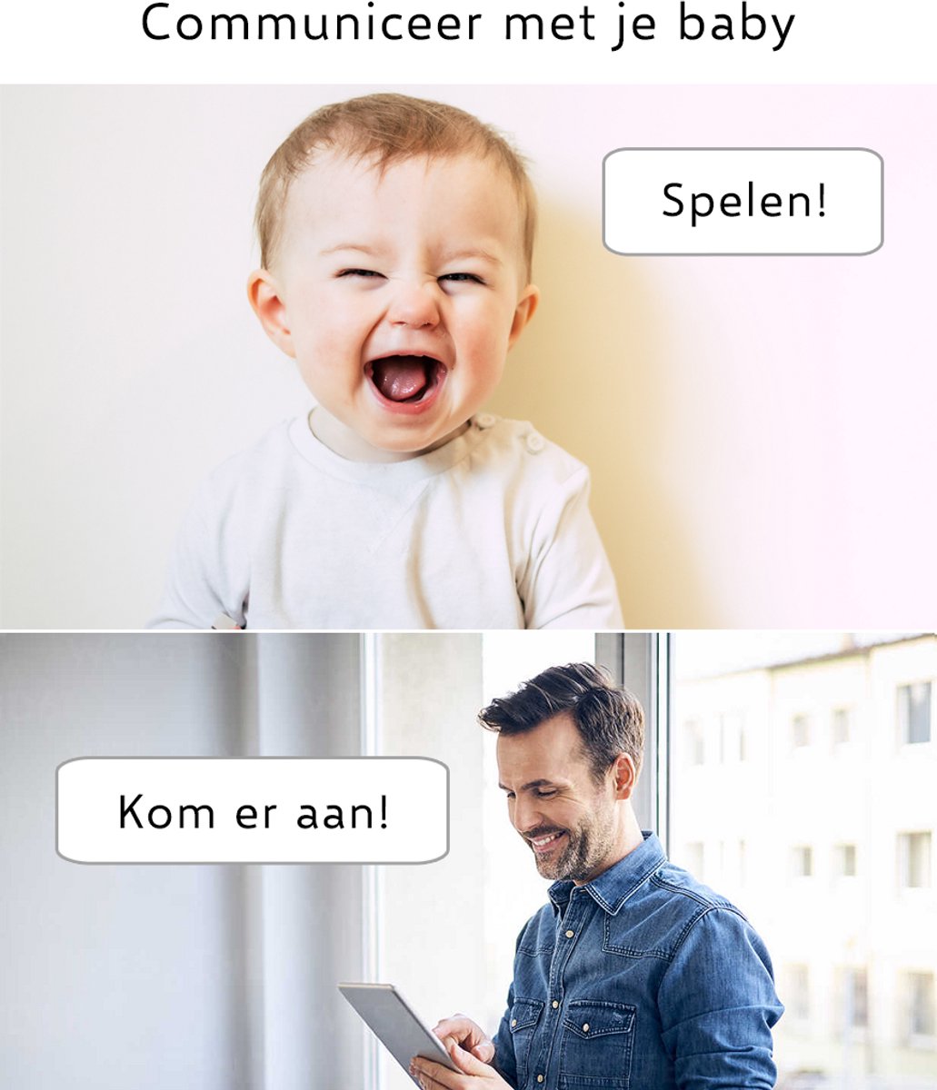 Afbeelding 2 van ELRO BC4000 Babyfoon Royale metFull HD camera - 12,7 cm Touchscreen Monitor- & Gratis App - Incl. Geluidsdetectie, Voedingsalarm en Temperatuursensor - Mint
