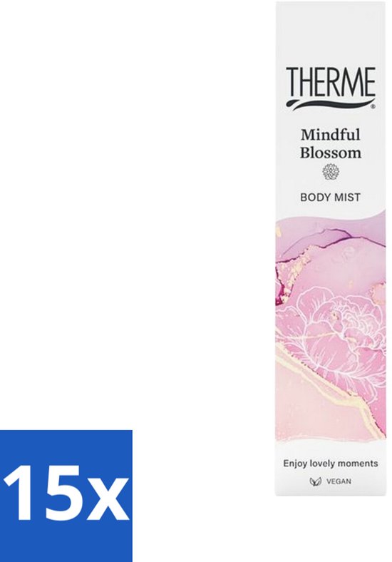 Therme - Mindful Blossom - Lichaamsmist - Verfrissend - Verzorgend - 60ml - Bulkverpakking - 15 stuks
