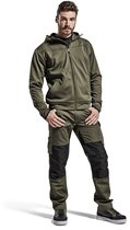 Blaklader Blåkläder 1495 Pantalon de service sans poches à clous-Vert / Noir-C56