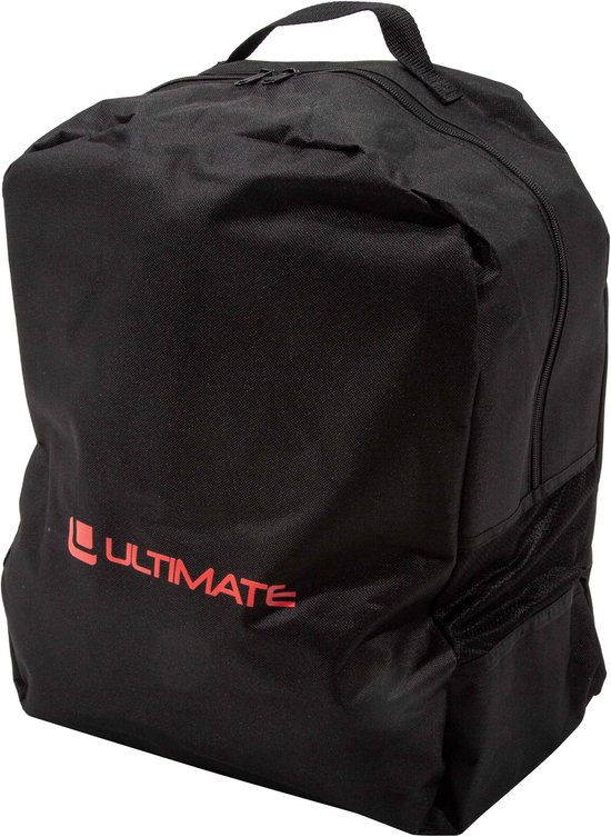 Zwarte "ULTIMATE" draagtas met rits.