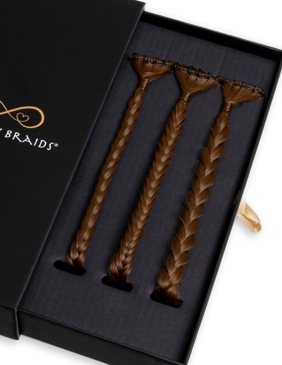Infinity Braids - Braidies - Set van 3 Clip-in Vlechtjes - Lizzy, Jolie ...
