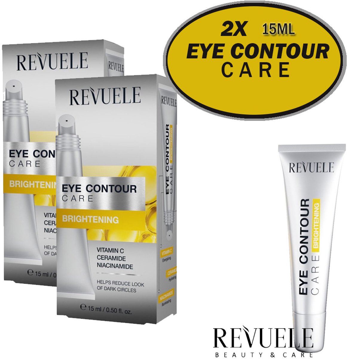 Revuele – Eye Contour Care Brightening – Voordeelpak 2x15ml