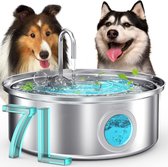PETTOM Waterbak voor honden zonder morsen, 3 l, grote capaciteit, geen spatten, drijvende waterbak, druppelvrij voor honden (zwart