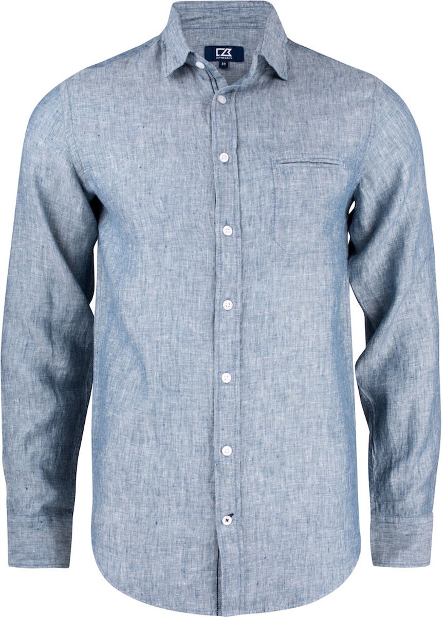Cutter & Buck Summerland Linen Heren 352408 - Denim Melange - S