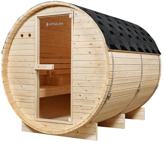 Barrelsauna Spitsbergen - Incl. saunakachel - Ø 190 cm - 3,6 - 8 kW - 2 tot 6 personen
