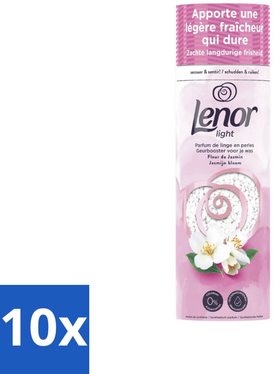 Lenor Light - Geurbooster - Jasmijn - Non-Stop Frisheid - 19 Wasbeurten - Bulkverpakking - 10 stuks