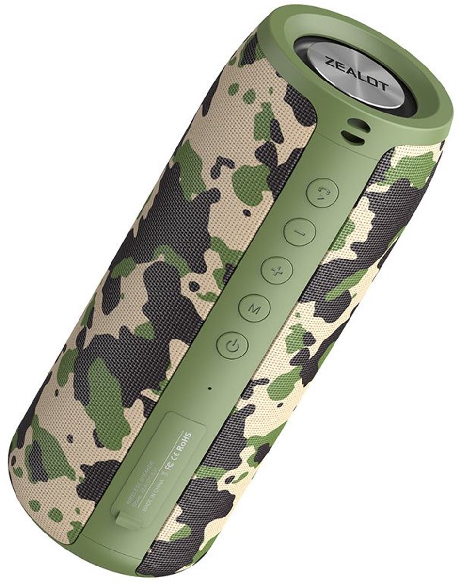 Zealot S51 Bluetooth Speaker – Krachtig & Draagbaar – Tot 10 Uur Speeltijd – Rijk Stereo-geluid & Extra Bas – IPX5 Waterbestendig