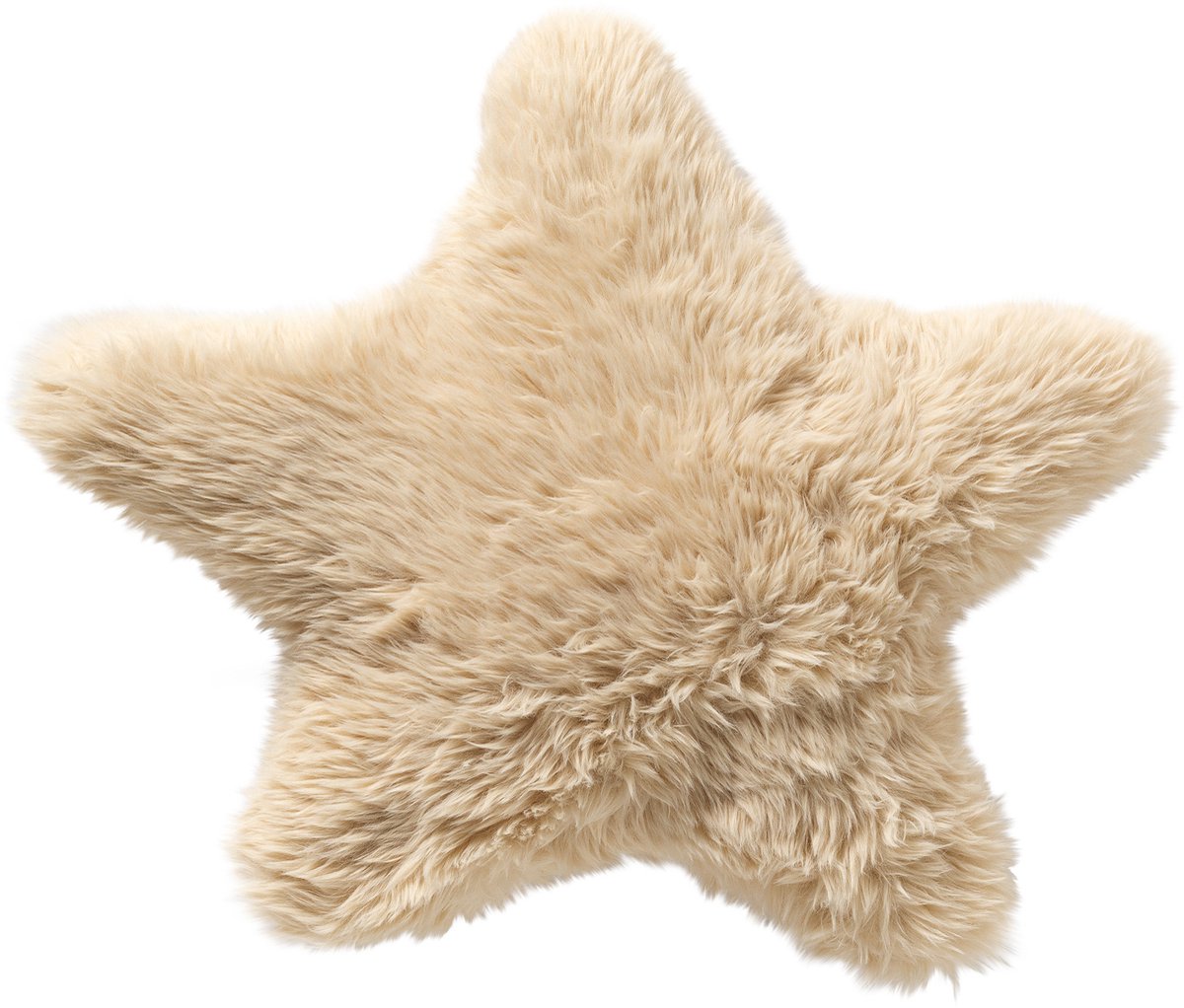 Textino STERRE - sierkussen 50x48 cm - ster - fluffy - Bleached Sand - beige
