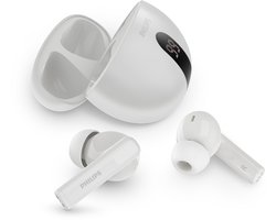 PHILIPS TAT2520WT - TWS oordopjes met display - ANC - IPX4 - multipoint - aanraakbediening - 20 uur afspeeltijd - Werkt met app - Wit