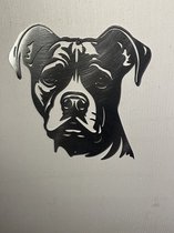 Chien en métal - Staffordshire Bull Terrier - Décoration murale en acier Corten