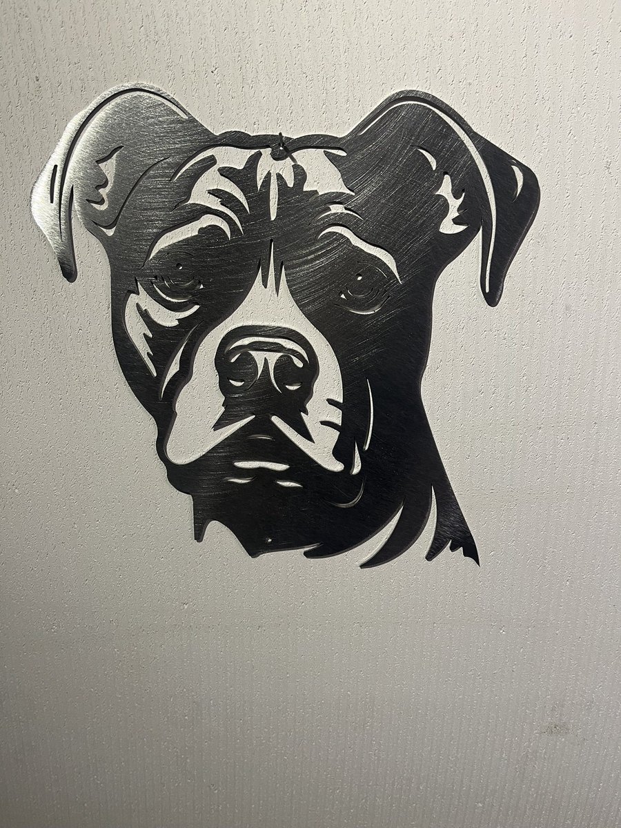 Metalen Hond - Stafford Bulterriër- Wanddecoratie Cortenstaal