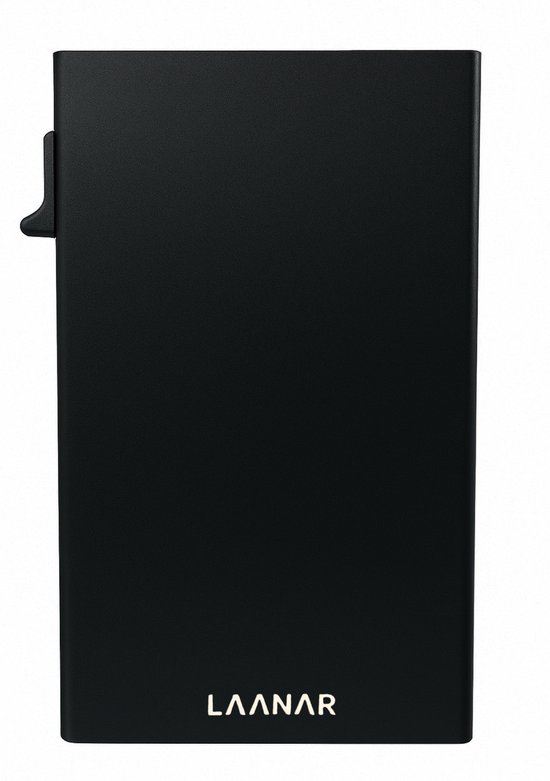 Porte-cartes LAANAR® en aluminium pour homme et femme - Porte-cartes extensible Pop up - Billets et pièces + 10 cartes - Porte-cartes de crédit Protection RFID - Porte-cartes Extra robuste