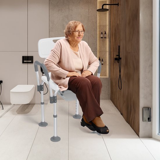 3-in-1 Toiletstoel Verstelbaar – Met Arm- en Rugleuning – 150 kg – Antislip – Comfortabel & Veilig