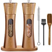 Luxe peper en zoutmolen set - Acaciahout - 20cm - Verstelbaar