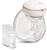 Youha The INs NEXT Elektrische Enkele Draadloze Borstkolf - Handsfree met LED-scherm - BPA-vrij - Maat: 24mm - Inclusief E-book - - Handsfree & Draagbaar - Inclusief 50 bewaarzakjes voor moedermelk