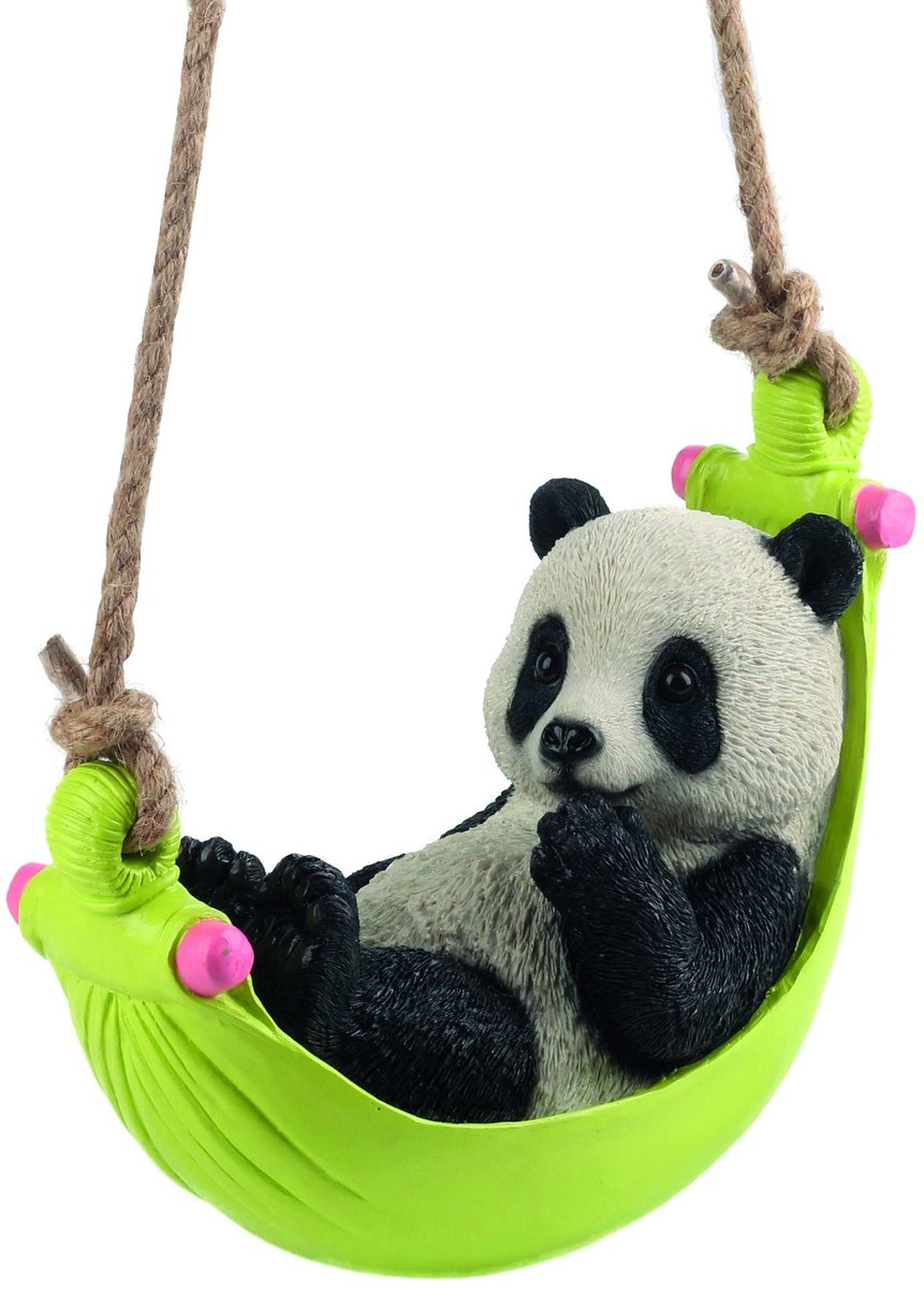 Relaxende panda in hangmat