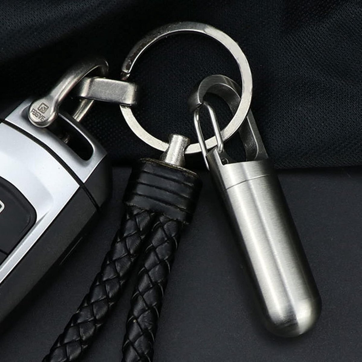 Pillendoos, sleutelhanger, waterdicht, mini aluminium drughouder, sleutelhanger, sleutelhanger voor outdoor, wandelen, traving