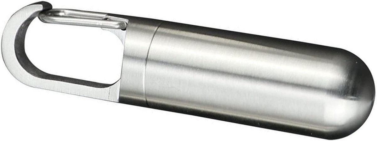 Pil Capsule, Pillendoos Sleutelhanger, Mini Pillendoos, Reis Pillendoos, Pillendoos, Pillendoos Aluminium Medicijndoos, Waterdichte Capsule Pillendoos Outdoor Tablet Doos, 5 Stuks