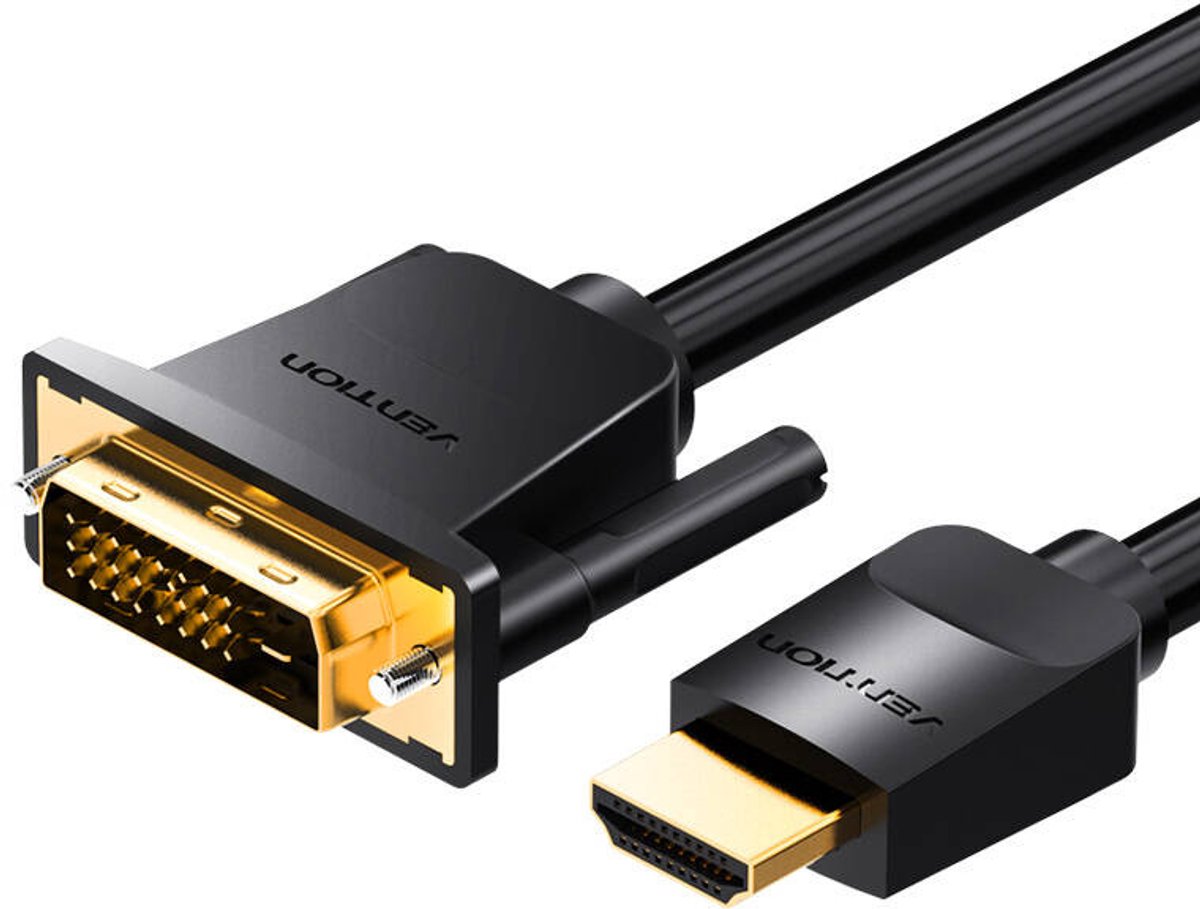 Vention Hdmi Naar Dvi Kabel 24+1 Voor Tv Monitor 4K 60Hz 1.5M