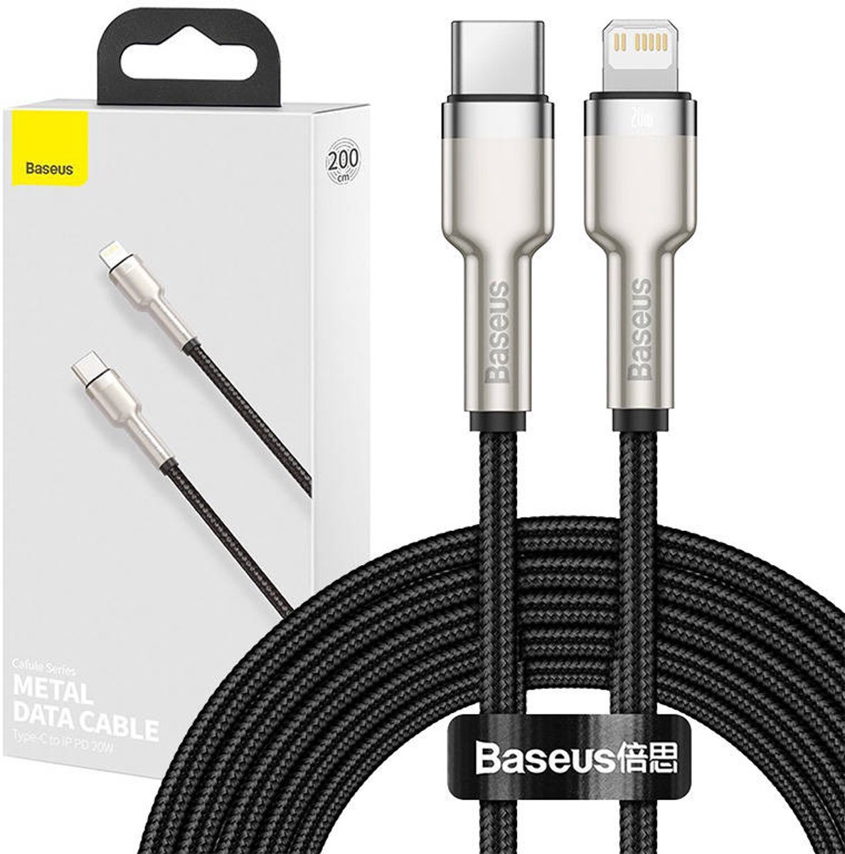 Baseus Kabel Usb-C Voor Lightning Cafule 20W Voor Apple 2M Pd Snel Opladen