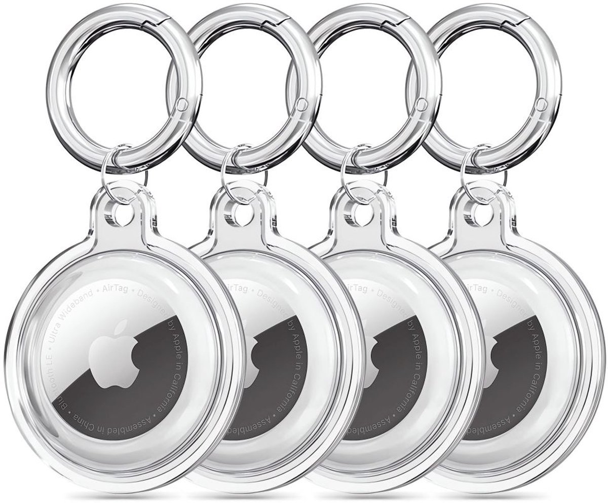 Tech-Protect Hoesje Voor Airtag 4-Pack Voor Apple Airtag Beschermend En Transparant