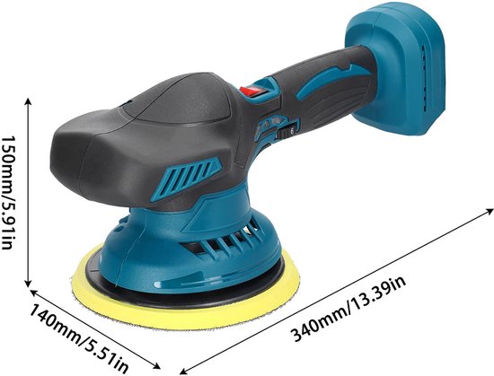 21 V draadloze auto-polijstmachine, 6 versnellingen, verstelbare elektrische auto-polijstmachine, multifunctionele huishoudelijke reiniging, metaal, waxen, hout, slijpen, roestverwijderingsmachine