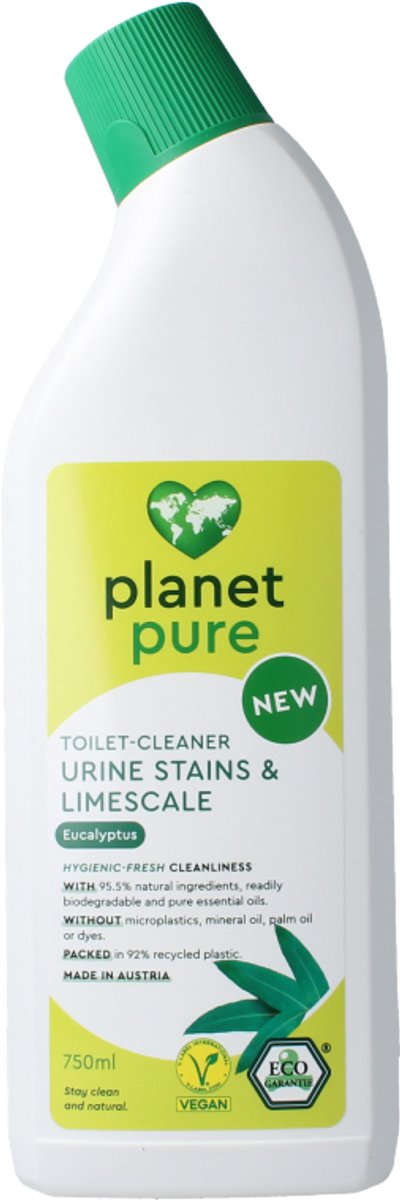Planet Pure - Toiletreiniger tegen kalkaanslag en minerale afzettingen - Eucalyptus - 750mL