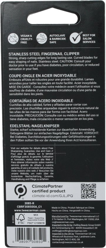 Tweezerman Stainless Steel Nagelknipper