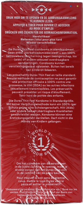Condooms - Durex Condooms - Thin Feel - Extra Dun - 20 stuks