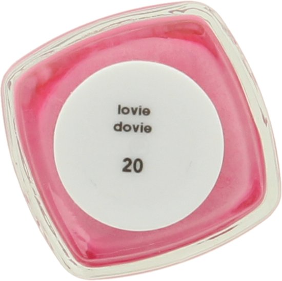 Glanzende roze nagellak, 'lovie dovie 20'.