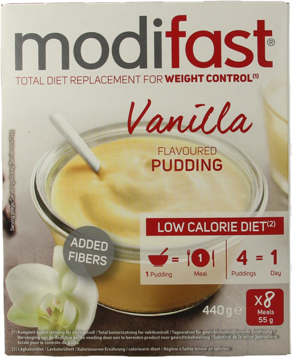 Goedkoopste Modifast Intensive - Pudding - Vanille - 8 x 55 gr