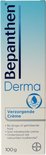 Doos Bepanthen Derma Verzorgende Crème, 100g, wit met blauwe opdruk.