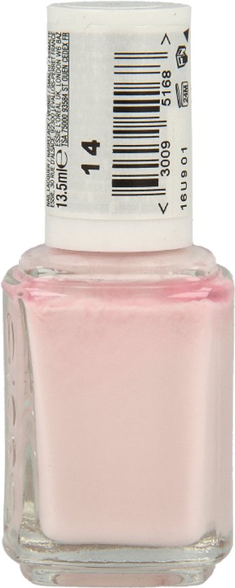 Essie nagellak, productnummer 14, lichte roze kleur.