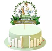24 stks Jungle Dieren Cupcake Topper Cartoon Aap Cake Picks Verjaardagstaart Decoratie voor Baby Dieren Verjaardagsfeest Gunsten Leveringen