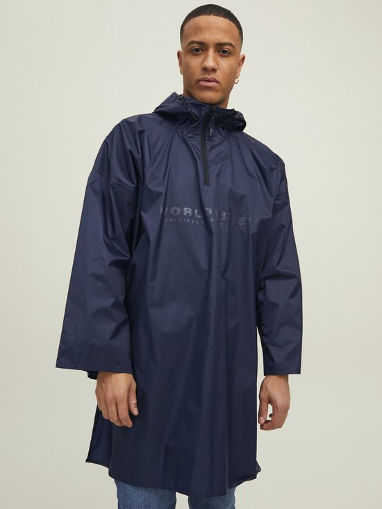 Jack & Jones Solar Poncho Regenjas Blauw M Man