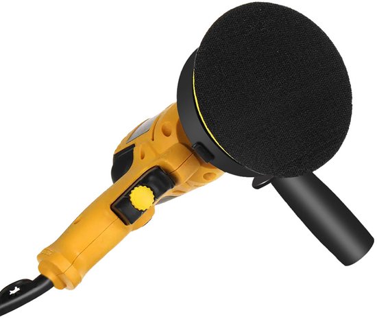 Polisseuse électrique 700 W – 6 disques de polissage – Polisseuse pour voiture à vitesse et poignée réglables – Machine à cirer pour voiture, sol, meubles et carrelages – Éponges de polissage et étui inclus