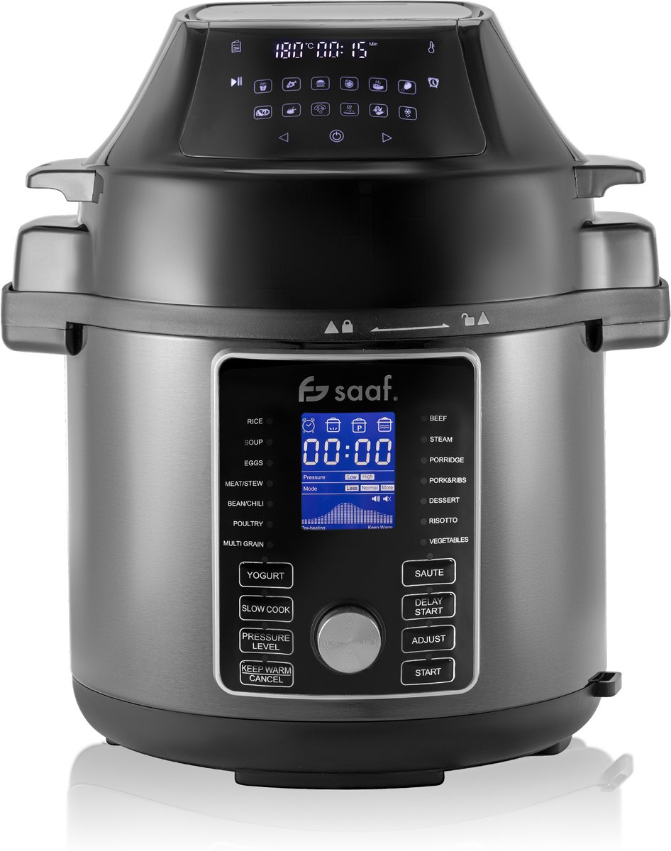 Saaf Multicooker 15,6L 1500W Zwart 24 Programma's