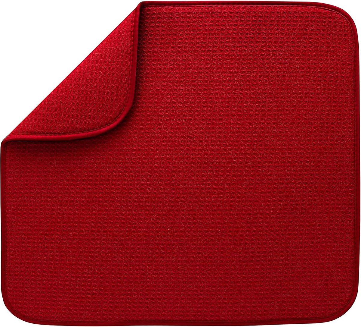 BOTC Afdruipmat - Multifunctionele Afdruipmat - Microvezel - 45 x 45 cm - Rood