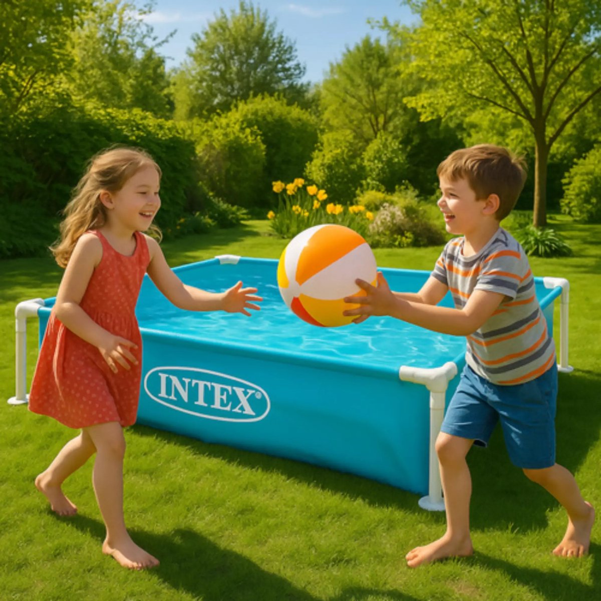 Intex Mini Frame Opzetzwembad - 122 x 122 x 30 cm — afbeelding 14
