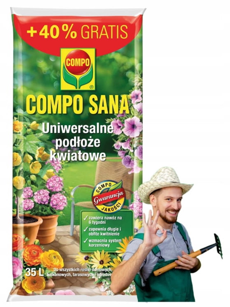 Compo Sana Serie - Universeel Potgrond - 35L - Hoge Kwaliteit - Met Startmeststof