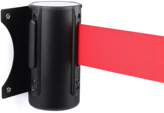 GJ Floors | Cassette murale avec sangle de traction | Noir rouge