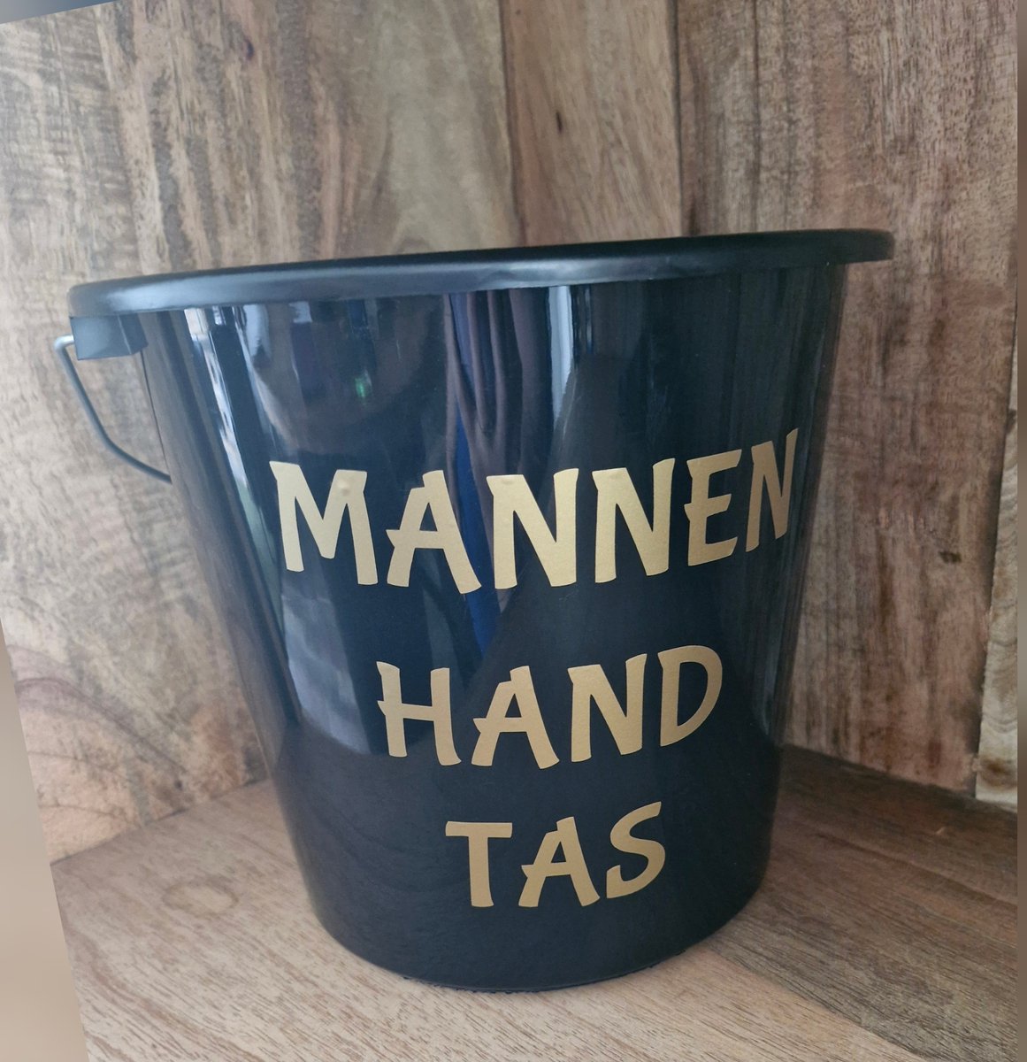 Cadeau emmer. Mannen hand tas. Bouwemmer 12 Liter