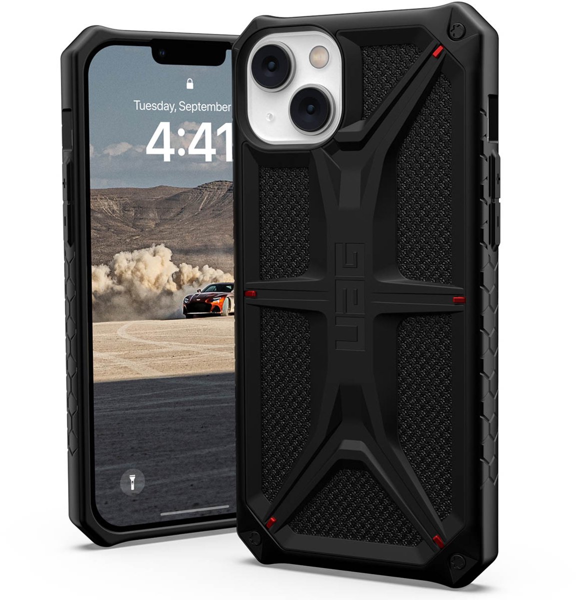 UAG - Monarch geschikt voor iPhone 14 Plus Hoesje - kevlar zwart