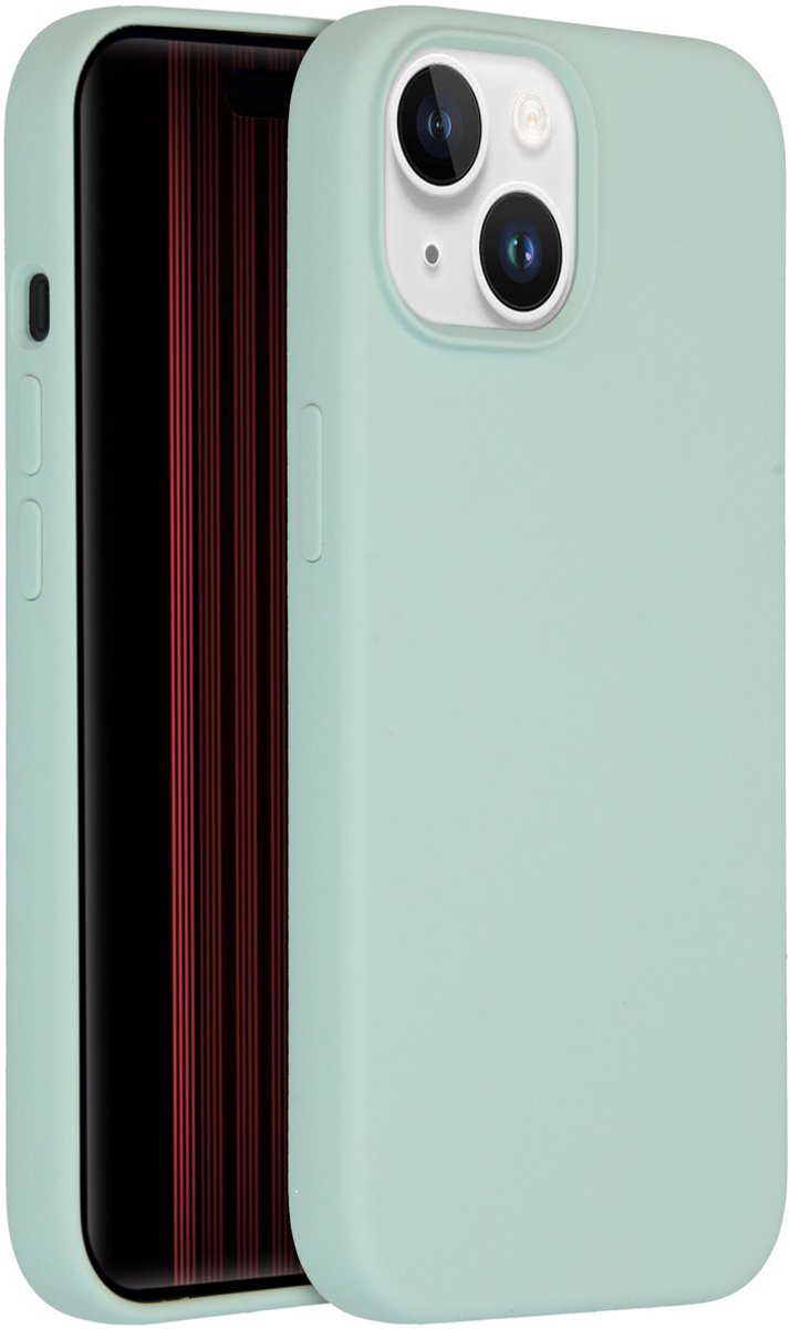 Accezz Hoesje Geschikt voor iPhone 15 Hoesje Siliconen - Accezz Liquid Silicone Backcover - blauw