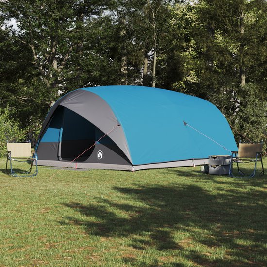 vidaXL - Tunnel - tent - met - dak - met - opslag - Blauw - 500 - x - 348 - x - 200 - cm - taft van Merkloos — afbeelding 4