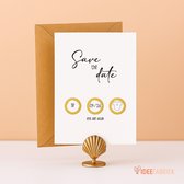 Ideefabriek - Kraskaart – Save The Date - Zwanger (3 ST) - Aankondiging Zwangerschap - Aankondiging Baby - A6